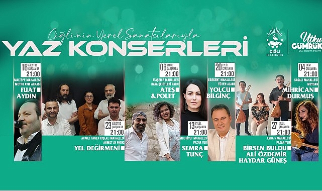 Çiğli Yaz Konserlerinde Sahne Yerel Sanatçıların